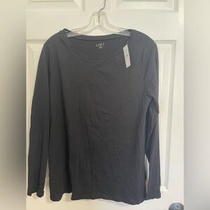 LOFT Charcoal Long Sleeve Tee